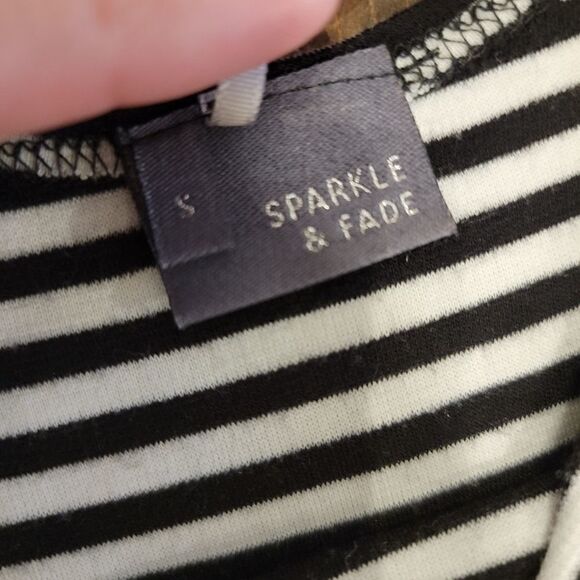 Sparkle & Fade black and white stripe dress small - Picture 4 of 5
